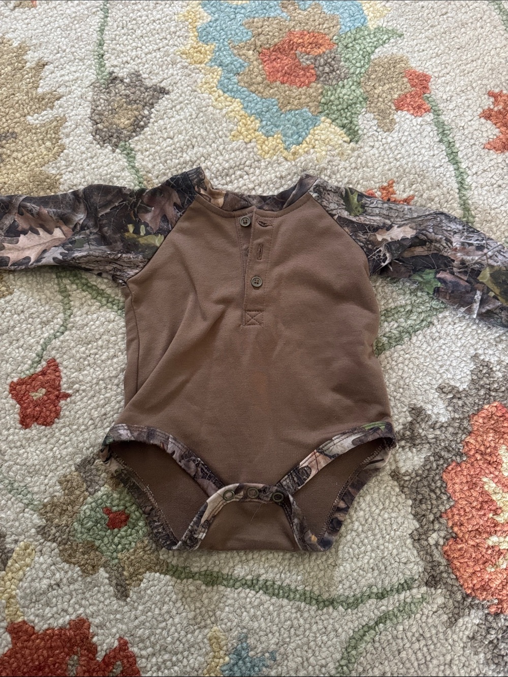 Bass Pro Shops Brown Camouflage Long-Sleeve Baby Bodysuit